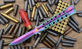 Нож Балисонг CS GO градиент