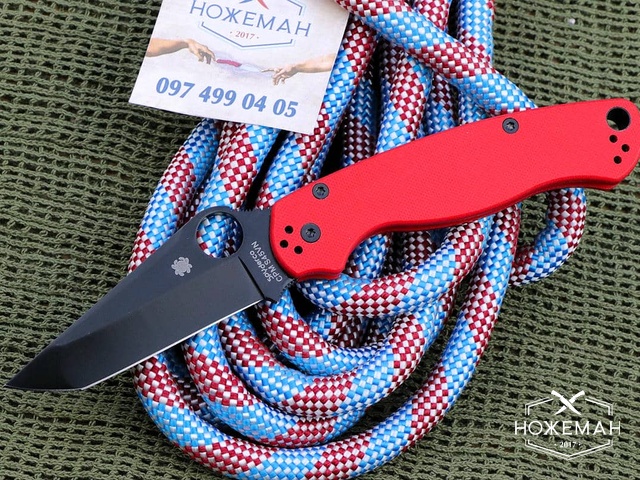 EDC нож Spyderco Paramilitary 2 Tanto C81 Red G10