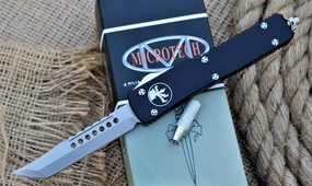 Фронтальный нож Microtech Ultratech Hellhound Tanto