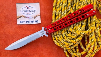 Нож бабочка Benchmade BM42S Red Spyder
