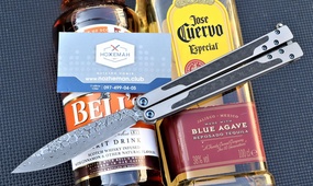 Нож бабочка Geof Dumas Rotten EX10 Inlaid Floral Carbon