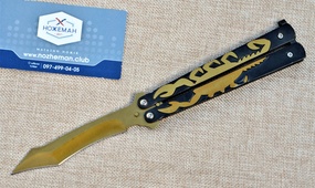 Нож бабочка Golden Scorpion
