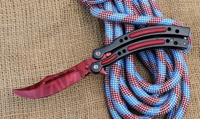 Нож бабочка из CS GO Slaughter тренировочная