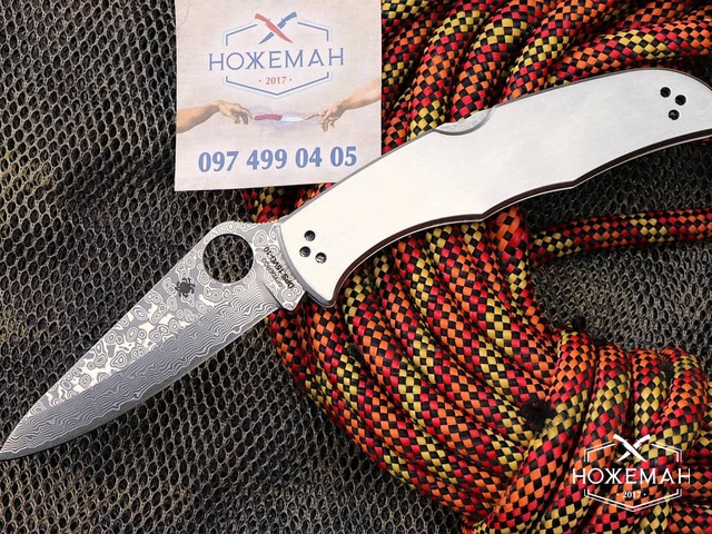 Нож Spyderco Endura 4 C10 Steel Damascus