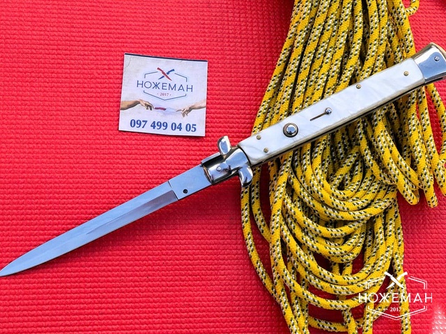Нож стилет AKC 13" Italian Stiletto White Pearl