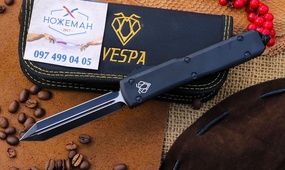Нож Vespa Ultratech Spartan Double Tanto All Black