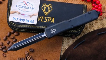 Нож Vespa Ultratech Spartan Double Tanto All Black