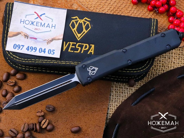 Нож Vespa Ultratech Spartan Double Tanto All Black