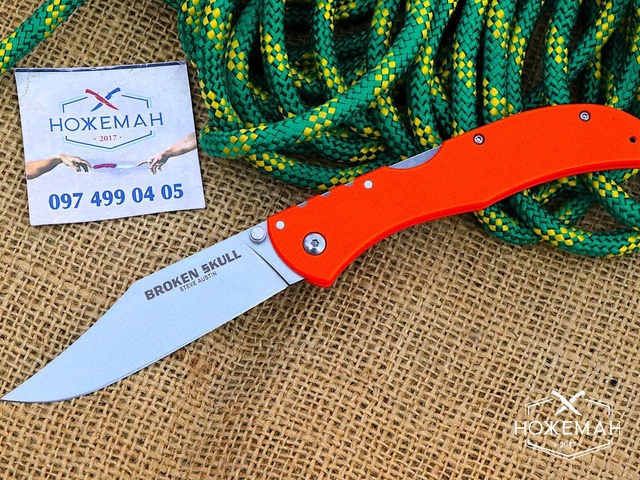 Складной нож Cold Steel Broken Skull 3 Orange G10