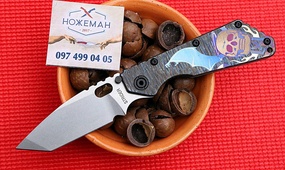 Складной нож Strider SMF Striped Winged Scull Tanto