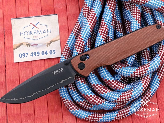 Тактический нож SRM Terrier 258L-MN2 Brown Micarta