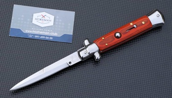 Стилет итальянский AKC 25cm - 10"brown wood