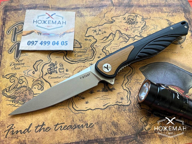 Туристический нож Y-START LK717 Brown