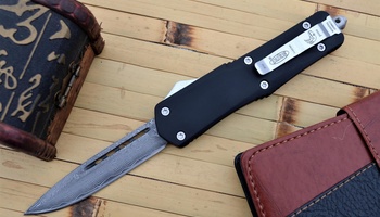 Выкидной нож Microtech из дамасской стали