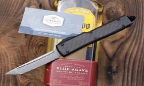 Выкидной нож Microtech Ultratech Carbone Damascus